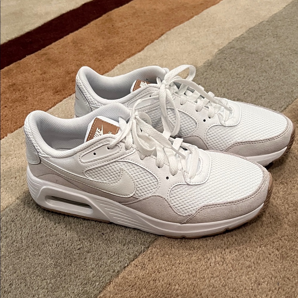 Nike White and Gray Athletic Sneakers